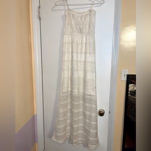 White lace maxi dress XS